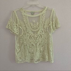 Hinge lace top